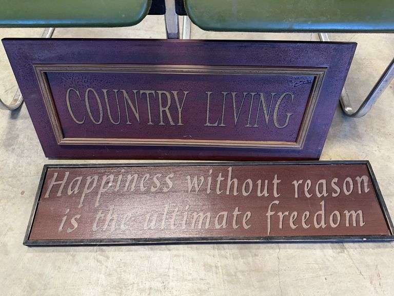 Framed Wall Art - Country Living & Happiness Quotes image