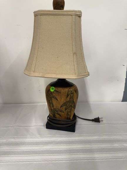 Bamboo Design Table Lamp with Shade image
