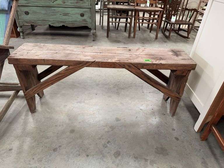 Rustic Wooden Bench image