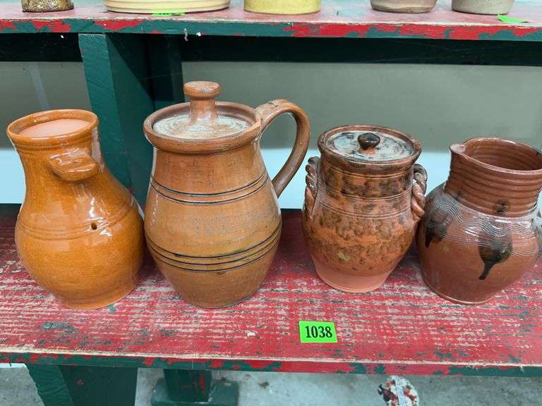 Group of Redware Pottery (4) image