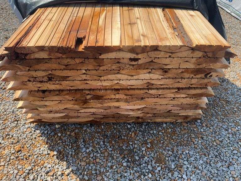 117 Pieces of Western Red Cedar Log Cabin Siding - 2"x8"x8' image