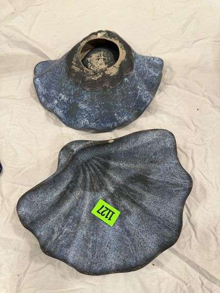Peter's Pottery Blue Glazed Shell Dishes image