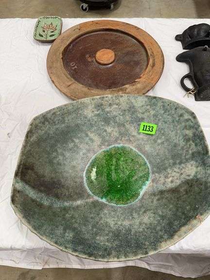 Group of Decorative Pottery Plates and Dishes image