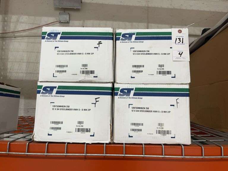 4 Boxes 12 x 3/4 Steelbinder HWH S-D NW Z/P Screws image