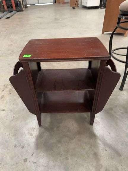 Mid-Century Dark Wood Side Table image