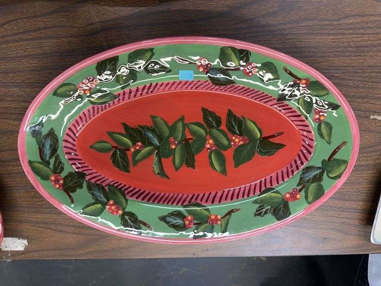 Foreside Ceramic Holiday Serving Platter image