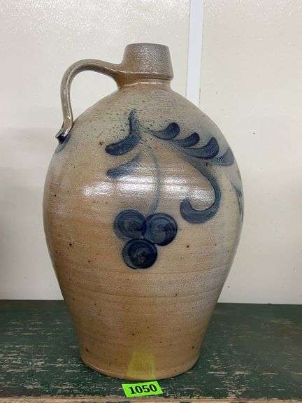 Rowe Pottery Works, Cambridge WI Crock Jug, Floral Design image