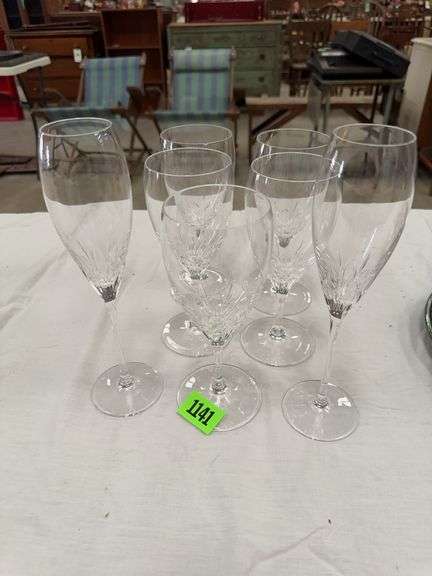 Set of 7 Wedgwood Crystal Wine Glasses image