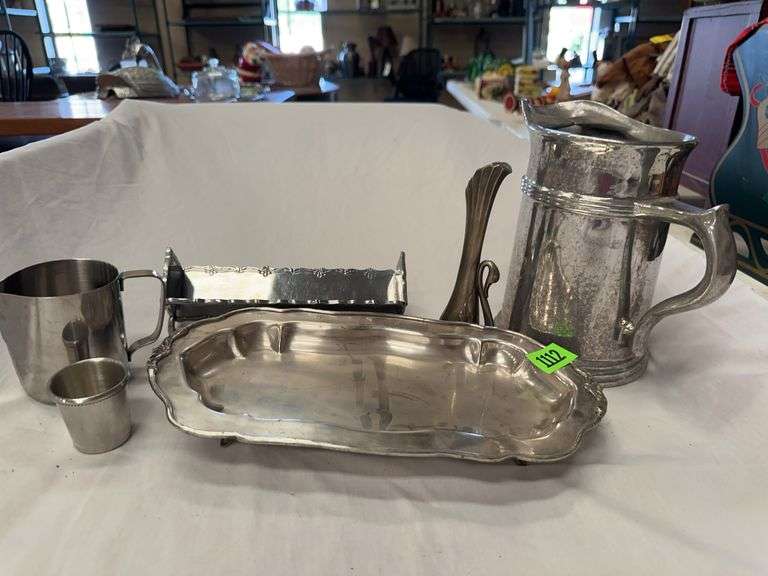 Assorted Pewter and Silver Plate image