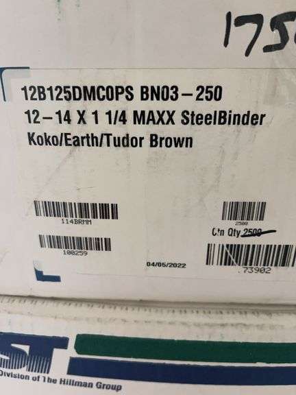 5 Boxes of SteelBinder Screws - 12-14 x 1 1/4 image