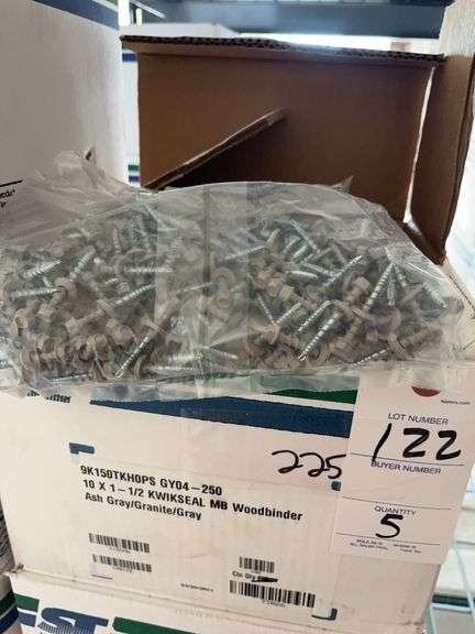 5 Boxes Kwikseal Woodbinder Screws - 10 x 1-1/2 image