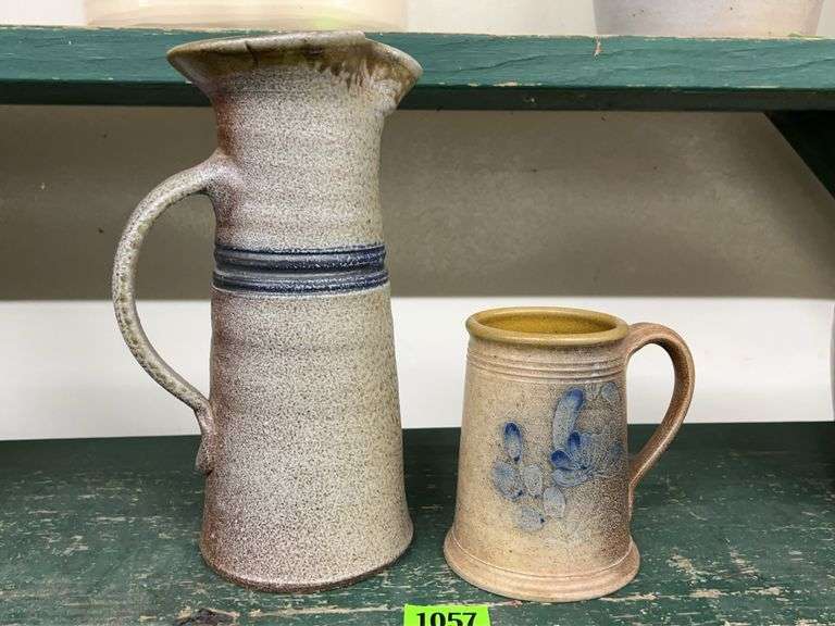 Pottery 1980 Pitcher and Mug Set image
