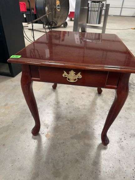 Mahogany Side Table with Drawer image