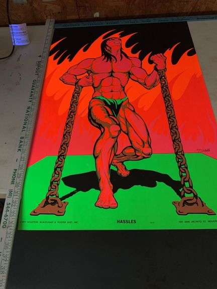 1971 Houston Blacklight & Poster Dist. Inc. 'Hassles' Poster image