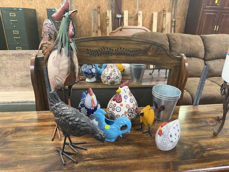 Assorted Chicken and Rooster Figurines and Decor Lot image