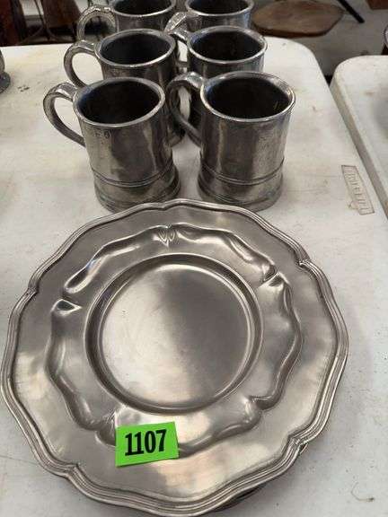 Pewter Mug and Plate Collection image