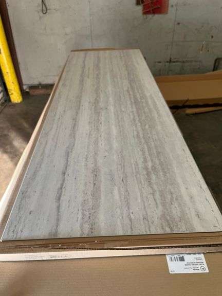 2 Pcs of Marble Travertine Laminate Tile - 25" x 73"x 1.25" image