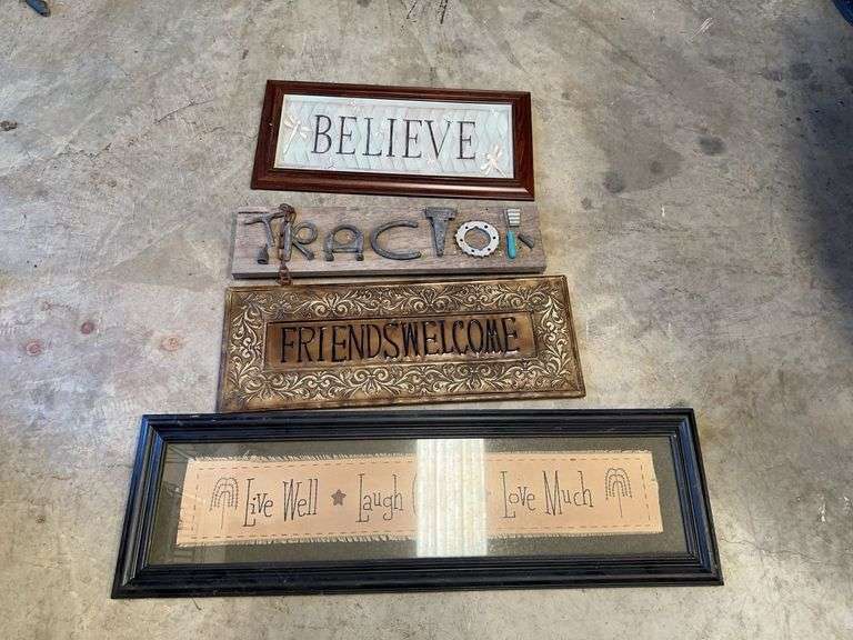 Assorted Decorative Wall Art - Inspirational Quotes & Tractor Theme image