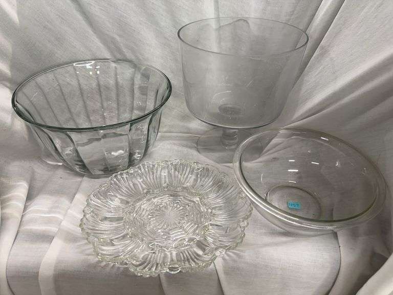 Group of Glass Bowls and Plate image