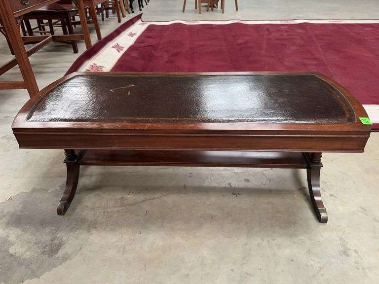 Leather Top Coffee Table image