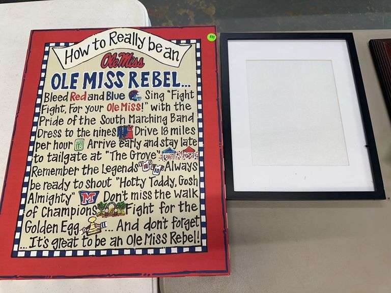 Ole Miss Rebel Wall Art and Frame image