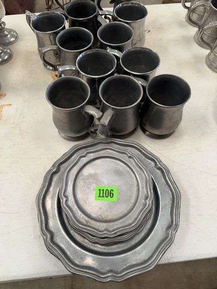 Pewter Mug and Plate Collection image