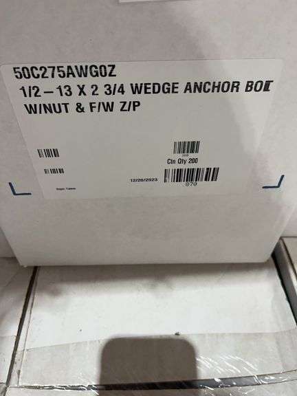 6 Boxes Delta Wedge Anchor Bolts - 1/2-13 x 2 3/4 Inch image