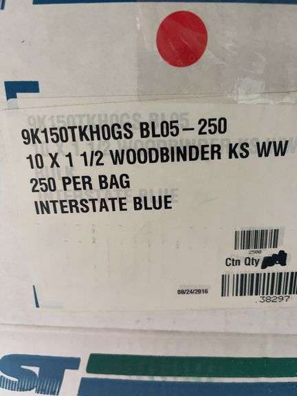 (5) Boxes Bag of Woodbinder Screws 10 x 1-1/2" image