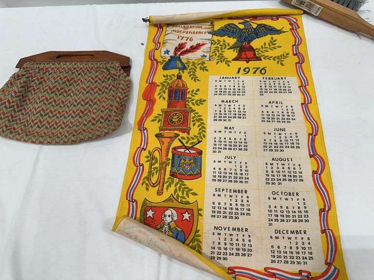 1976 Bicentennial Calendar Textile and Woven Purse image