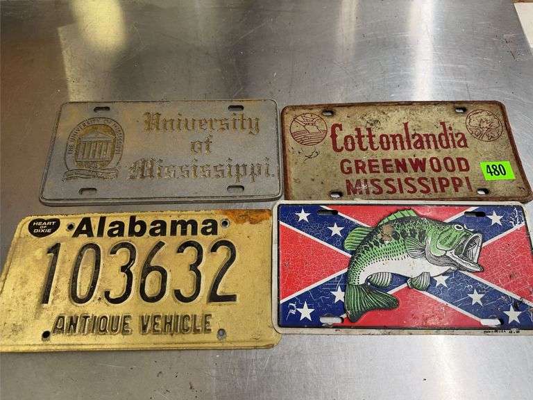 University of Mississippi and Alabama License Plates image