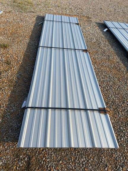 Metal Pole Barn Siding, 29 Gauge, 3' x 12' Galvalume, 25 Pieces image