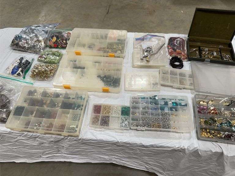 Large Lot of Jewelry Findings, Beads,and More image