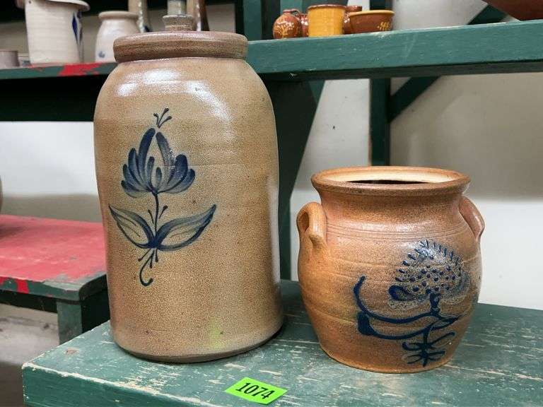 Handmade Pottery Collection: Stoneware Jar and Lidded Crock image