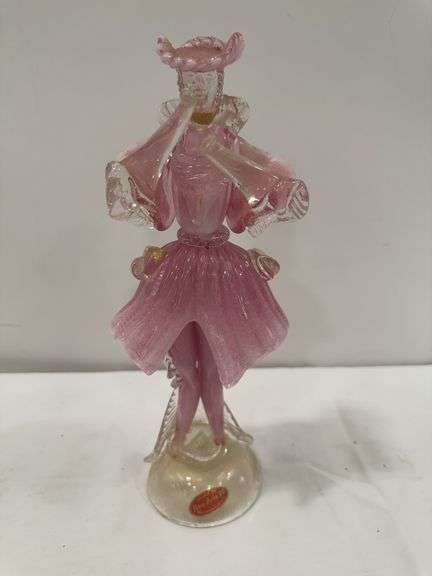 New Arte 90 Murano Italy Pink Glass Figurine image