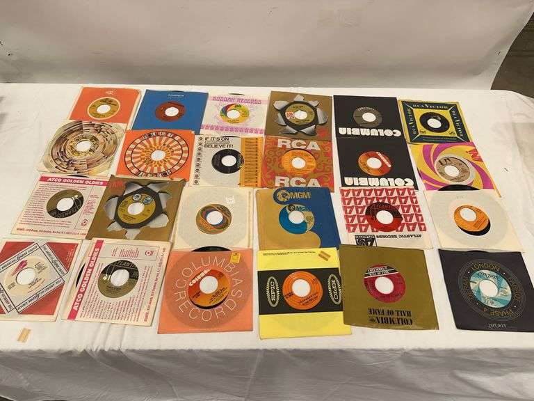 Lot of Assorted 45 RPM Records - Variety of Artists & Labels image