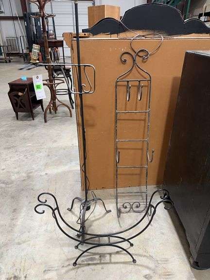 Lamp, Metal Entryway Stand and Decorative Rack image