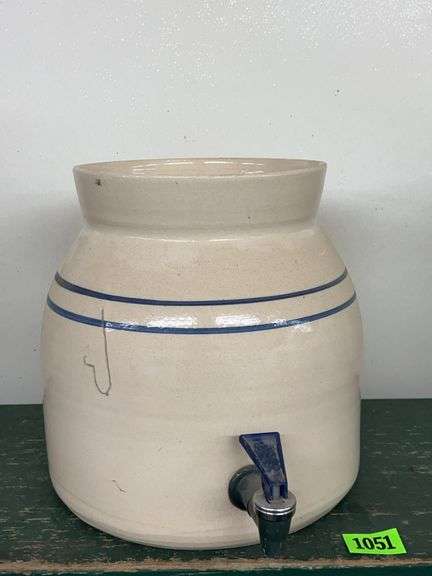 Stoneware Water Cooler Crock with Lid and Spigot image