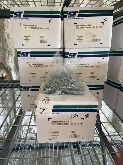 7 Boxes of Hillman Group Steelbinder Screws - 12 x 1 image