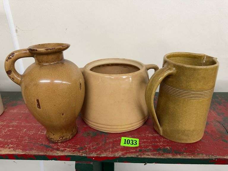 Group of Three Assorted Ceramic Vases and Jugs image