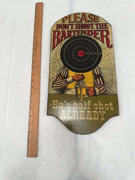 Humorous 'Please Don't Shoot the Bartender' Beer Sign image