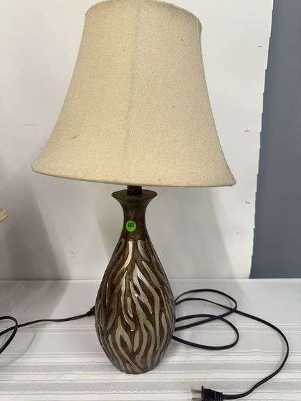 Accent Table Lamp with Beige Shade image