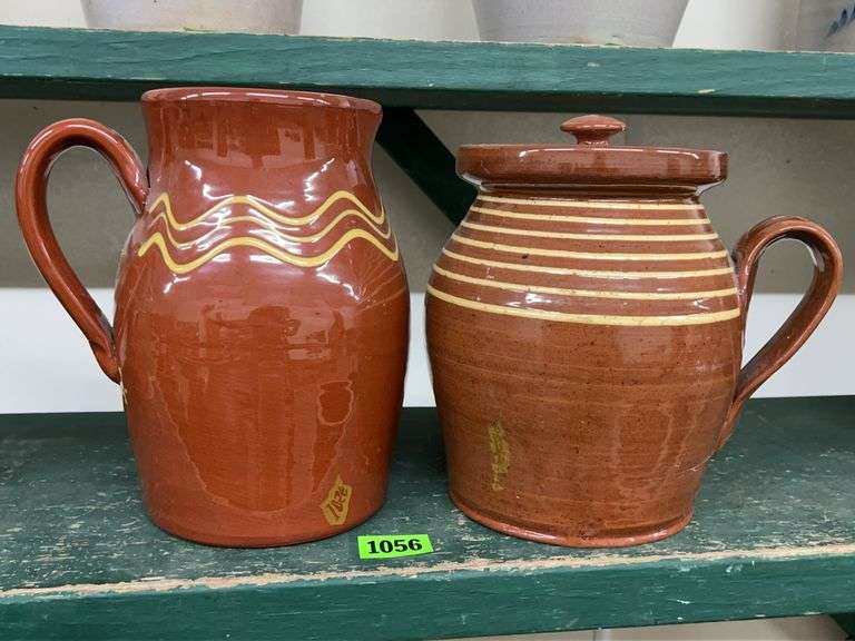 Two Pottery Jugs, Signed image