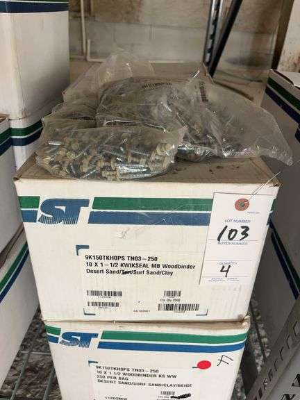 4 Boxes Kwikseal MB  10 x 1-1/2 Woodbinder Screws image