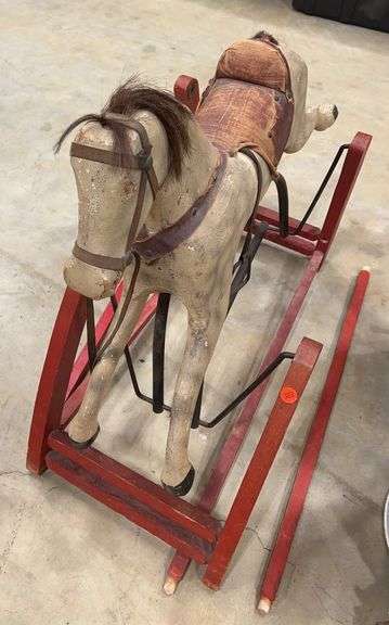Primitive Style Rocking Horse with Saddle image