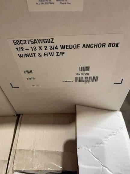 6 Boxes Dewalt Power Studs and 1/2-13 x 2 3/4 Anchors image