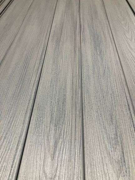 48 Pieces of Gray 3 Lobe Grooved Composite Decking Boards - 5/4" x 6" x 16' image