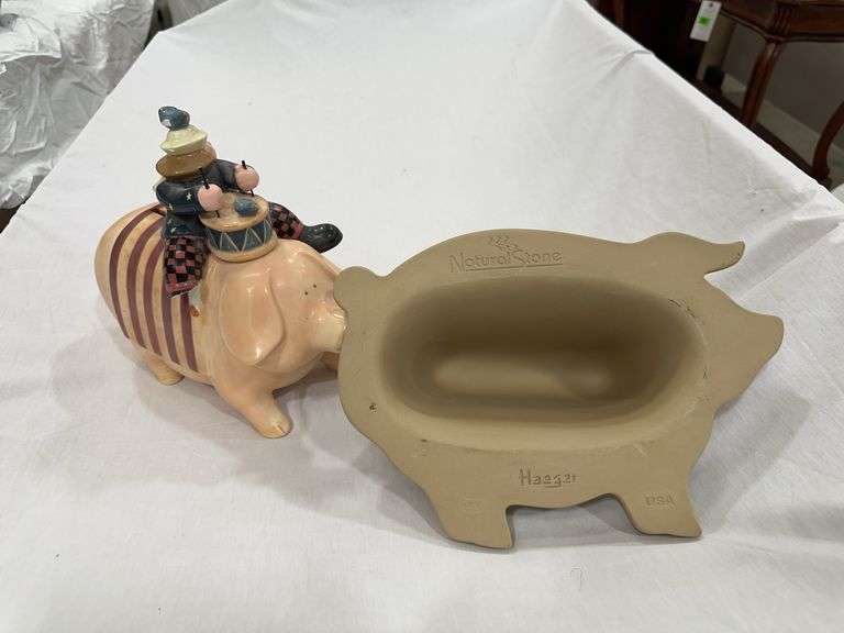 Williraye Studio Piggy Bank & Haeger Pig Mold image