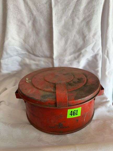 Justrite MFG. Co. Chicago Red Metal Can Heater image