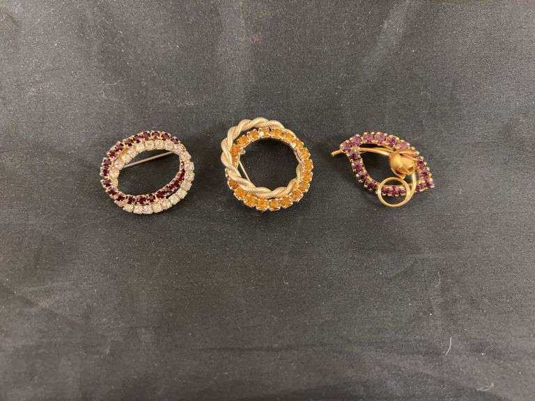 Set of Three Decorative Brooches image