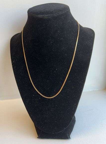 14 Kt yellow gold 18" wheat chain 3.6 grams image
